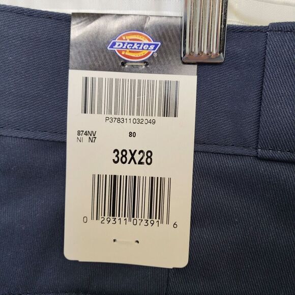 Dickies 874 Pants Original Work School Skater Straight Leg Navy Men's 38x28 - Picture 8 of 14